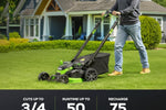Charger l’image dans la visionneuse de la galerie, 80V 25" Cordless Lawn Mower, Brushless Self-Propelled Electric Mower, 5.0Ah Battery & Charger Included
