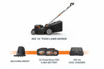 Charger l’image dans la visionneuse de la galerie, Nitro 16" Cordless Lawn Mower, 2 in 1 Electric Mower with with Brushless Motor, Lightweight Push Lawn Mower for 1/4 Acre, 2 Batteries & Charger Included, WG737