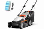 Charger l’image dans la visionneuse de la galerie, 13" Cordless Electric Lawn Mower, 20V Battery Powered, Lightweight Push Mower, 5 Height Adjustments, 4.0Ah Battery Included
