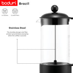 Charger l’image dans la visionneuse de la galerie, Bodum French Press Brazil - 1L 8 Tasses Cafetière À Piston - Verre...
