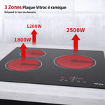Charger l’image dans la visionneuse de la galerie, Plaque Vitrocéramique 3 Feux Encastrable Iseasy Table De Cuisson Vi...