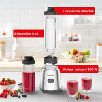 Charger l’image dans la visionneuse de la galerie, Moulinex Mix Move Blender Mixeur 300W Capacité Utile 0 6 L 2 Boutei...