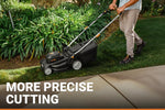 Charger l’image dans la visionneuse de la galerie, Nitro 16" Cordless Lawn Mower, 2 in 1 Electric Mower with with Brushless Motor, Lightweight Push Lawn Mower for 1/4 Acre, 2 Batteries & Charger Included, WG737
