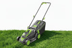 Charger l’image dans la visionneuse de la galerie, 21V 13" Cordless Electric Lawn Mower, Brushless Motor, 5-Level Height Adjustment, Mulching & Bagging, Battery & Charger Included