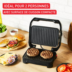 Charger l’image dans la visionneuse de la galerie, Gril & machine à panini compacte – Plaques antiadhésives, Nettoyage facile