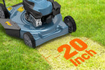 Charger l’image dans la visionneuse de la galerie, 20" Gas Lawn Mower, 144cc 4-Cycle Engine, Walk-Behind Push Mower, 3-Position Height Adjustment for Yard & Garden
