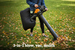 Charger l’image dans la visionneuse de la galerie, Cordless 3-in-1 Leaf Blower with Vacuum & Mulcher, Brushless Motor, 2-Speed Control, Battery Not Included, Model WG583.9