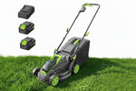 Charger l’image dans la visionneuse de la galerie, 13-Inch Cordless Electric Lawn Mower, 2×20V Battery Powered, 5 Height Adjustments, 2×4.0Ah Batteries & Charger Included, Ideal for Garden, Yard & Farm