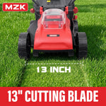 Charger l’image dans la visionneuse de la galerie, 20V 13" Electric Lawn Mower, Brushless Cordless Lawn Mower with 4-Position Height Adjustment, Walk-Behind Push Mowers with 8 Gallon Grass Bag, 2 x 4.0Ah Batteries & Charger Included, LM13B8, Red
