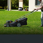 Charger l’image dans la visionneuse de la galerie, Nitro 16" Cordless Lawn Mower, 2 in 1 Electric Mower with with Brushless Motor, Lightweight Push Lawn Mower for 1/4 Acre, 2 Batteries & Charger Included, WG737
