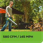 Charger l’image dans la visionneuse de la galerie, 80V 21" Cordless Self-Propelled Lawn Mower + Leaf Blower (580 CFM), Brushless Motor, 4.0Ah Battery & Rapid Charger Included