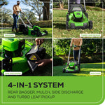 Charger l’image dans la visionneuse de la galerie, 80V 21" Cordless Self-Propelled Lawn Mower, Brushless Motor, LED Lights, 4.0Ah Battery & Rapid Charger Included