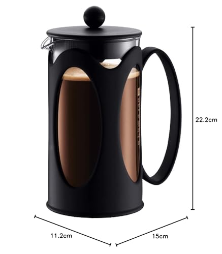 Bodum Kenya Cafetière À Piston - 1L 8 Tasses - Cafetière Manuelle E...