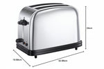 Charger l’image dans la visionneuse de la galerie, Grille-Pain 2 Tranches Inox – 6 Niveaux