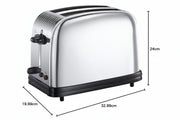 Grille-Pain 2 Tranches Inox – 6 Niveaux