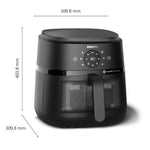 Charger l’image dans la visionneuse de la galerie, Airfryer 6,2 L – 13 modes de cuisson, Technologie RapidAir, Écran tactile, Noir (NA230/00)