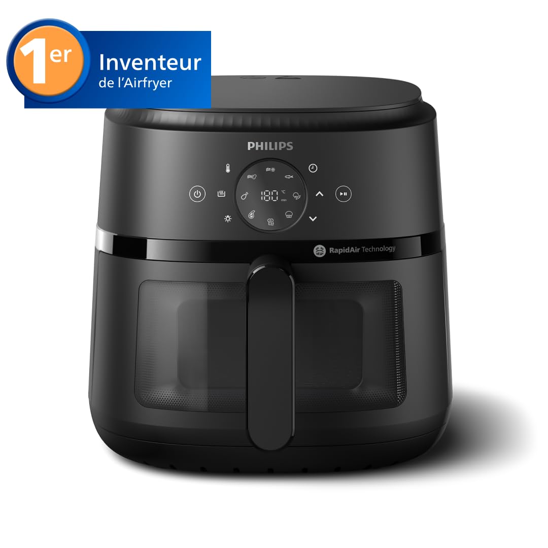 Airfryer 6,2 L – 13 modes de cuisson, Technologie RapidAir, Écran tactile, Noir (NA230/00)