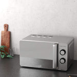 Charger l’image dans la visionneuse de la galerie, Micro-ondes avec grill 800 W – 20 L, technologie 3D, finition argent miroir