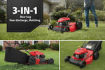 Charger l’image dans la visionneuse de la galerie, 21-Inch 3-in-1 Gas Self-Propelled Lawn Mower, 170CC OHV Engine, Bagging/Mulching/Rear Discharge, 6 Height Adjustments, Steel Deck, Rear-Wheel Drive
