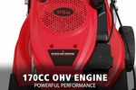 Charger l’image dans la visionneuse de la galerie, 21-Inch 3-in-1 Gas Self-Propelled Lawn Mower, 170CC OHV Engine, Bagging/Mulching/Rear Discharge, 6 Height Adjustments, Steel Deck, Rear-Wheel Drive