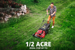 Charger l’image dans la visionneuse de la galerie, 21-Inch 3-in-1 Gas Self-Propelled Lawn Mower, 170CC OHV Engine, Bagging/Mulching/Rear Discharge, 6 Height Adjustments, Steel Deck, Rear-Wheel Drive