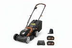 Charger l’image dans la visionneuse de la galerie, 14" Cordless Lawn Mower, 2-in-1 Electric Push Mower, Lightweight &amp; Compact, 6-Position Height Adjustment, Quiet Operation, Batteries &amp; Charger Included