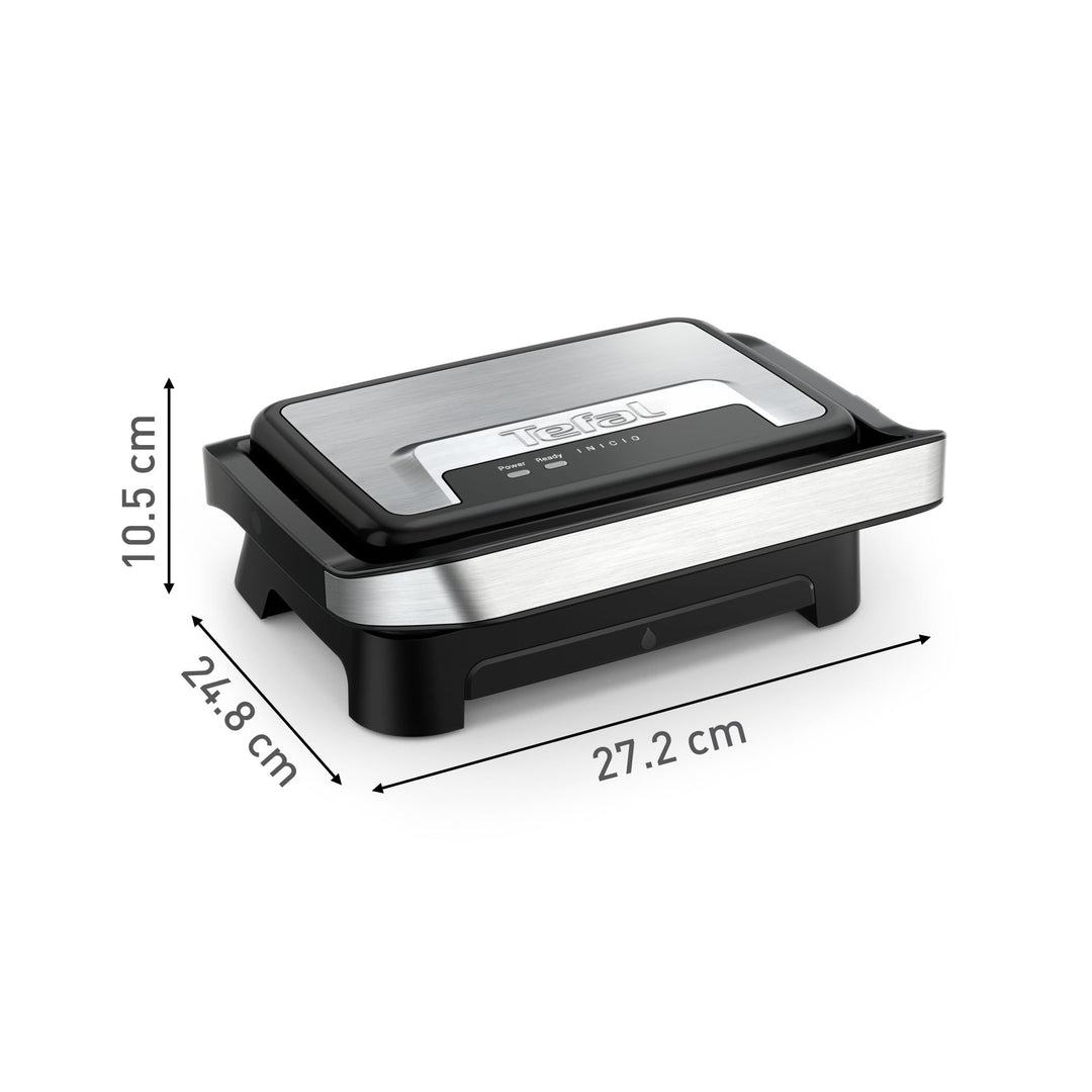 Gril & machine à panini compacte – Plaques antiadhésives, Nettoyage facile