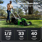 Charger l’image dans la visionneuse de la galerie, 80V 21" Cordless Self-Propelled Lawn Mower, Brushless Motor, LED Lights, 4.0Ah Battery &amp; Rapid Charger Included