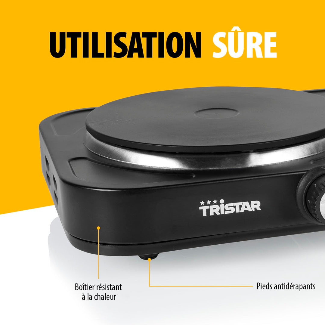 Tristar Plaque De Cuisson Électrique - Double Feu - Pour Logement É...