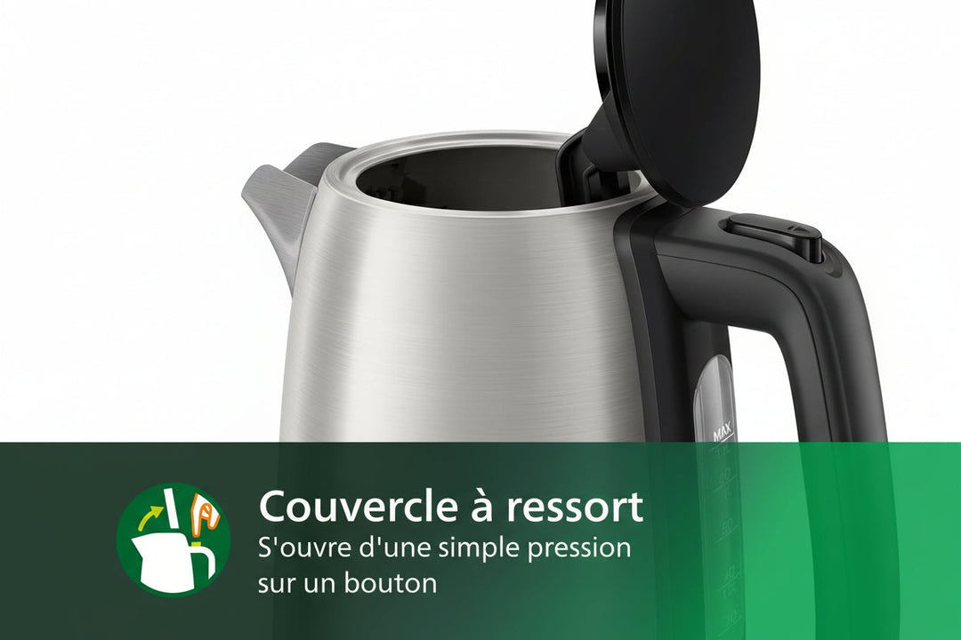 Bouilloire Électrique Inox 1,7L Sans Fil