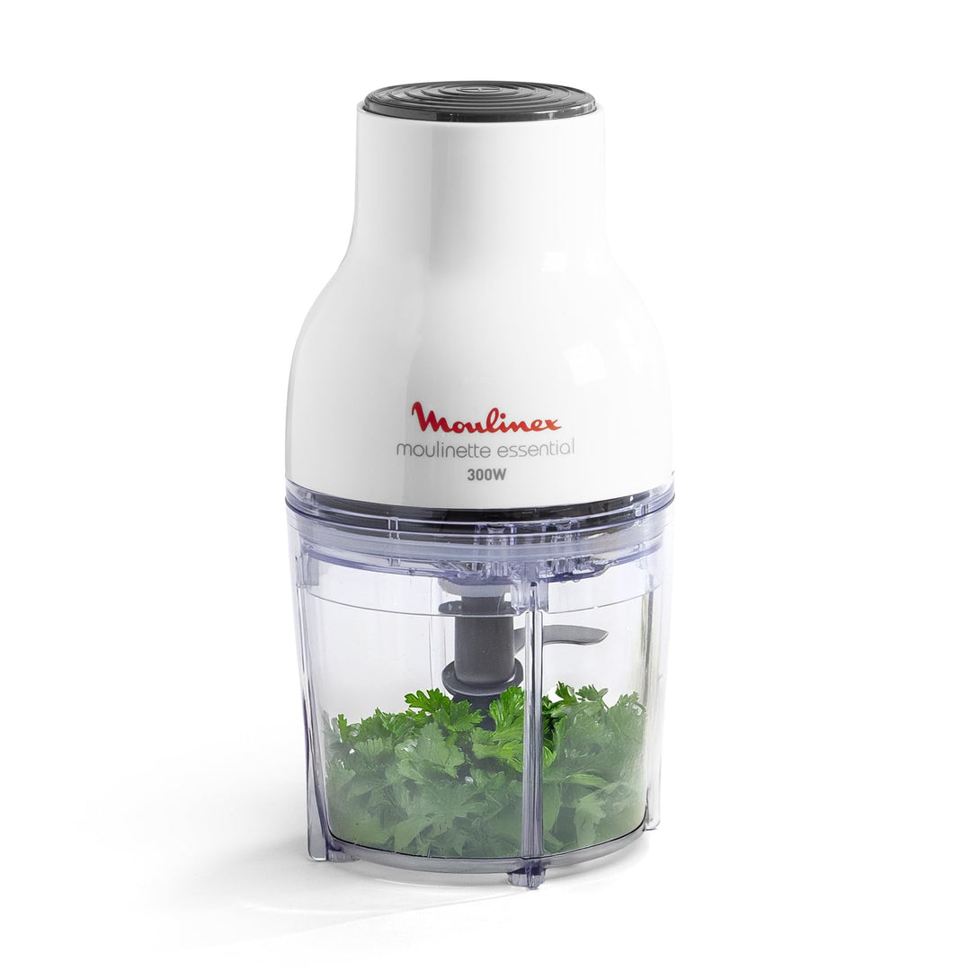 Hachoir électrique 400 ml – 300 W, 4 lames, Fonctions 3-en-1, Blanc