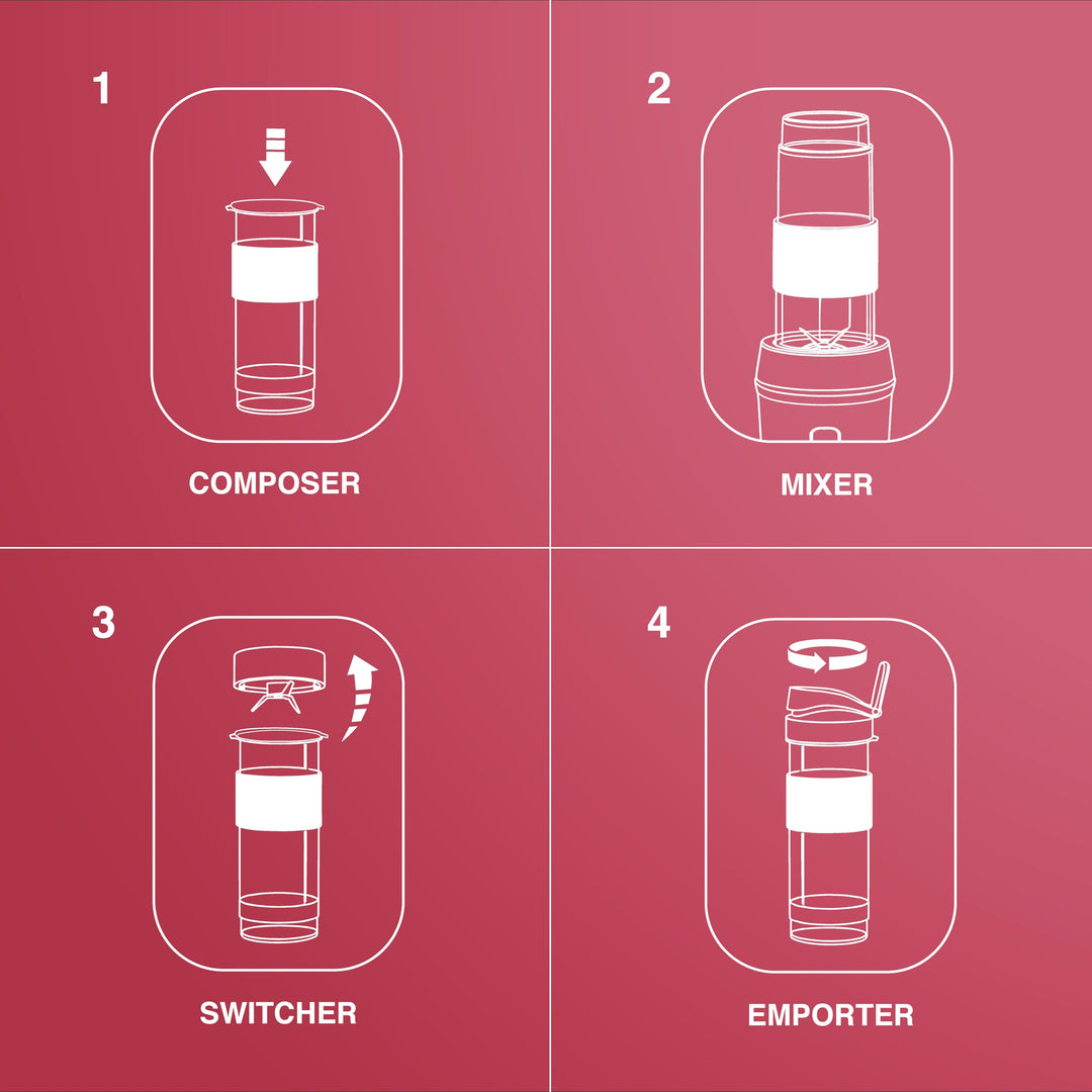 Mini Blender Portable 300W – 570 ml