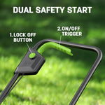 Charger l’image dans la visionneuse de la galerie, 13-Inch Cordless Electric Lawn Mower, 2×20V Battery Powered, 5 Height Adjustments, 2×4.0Ah Batteries &amp; Charger Included, Ideal for Garden, Yard &amp; Farm
