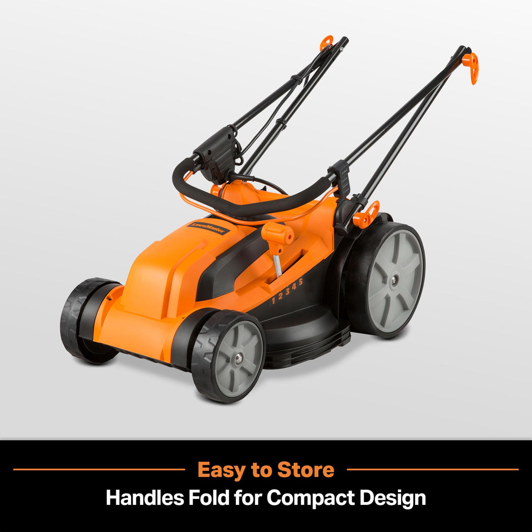 16" Electric Lawn Mower, 12AMP Corded Push Mower, Lightweight & Efficient for Small to Medium Lawns