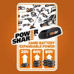 Charger l’image dans la visionneuse de la galerie, 20V Cordless String Trimmer &amp; 360 CFM Leaf Blower Combo, 12-Inch Trimmer, 2 × 4.0Ah Batteries &amp; Charger Included, Model WG930.3