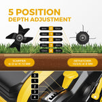 Charger l’image dans la visionneuse de la galerie, Upgraded 16-Inch 15 Amp Electric Dethatcher &amp; Scarifier, 5-Position Depth Adjustment, 14.5 Gal Collection Bag, Improves Lawn Health, Model EDS16S