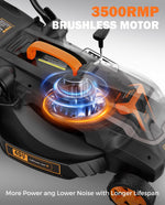 Charger l’image dans la visionneuse de la galerie, LD40A 19Inch Brushless Lawn Mower, 40V Powerful Cordless Lawn Mower, Effortless Single-Lever Height Adjustment, 3-Step Foldable Handle &amp; Vertical Storage, 2-in-1 Mulching &amp; Bagging