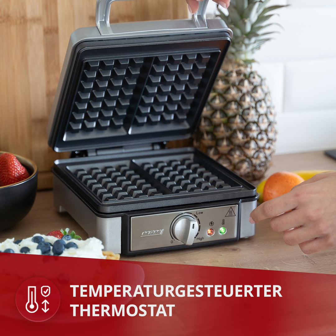 Mpm Mgo13 Gaufrier Professionnel Pour 2 Gaufres Belges Épaisses Pla...