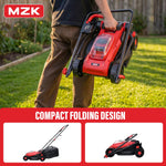 Charger l’image dans la visionneuse de la galerie, 20V 13" Electric Lawn Mower, Brushless Cordless Lawn Mower with 4-Position Height Adjustment, Walk-Behind Push Mowers with 8 Gallon Grass Bag, 2 x 4.0Ah Batteries &amp; Charger Included, LM13B8, Red