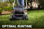 Charger l’image dans la visionneuse de la galerie, Nitro 16" Cordless Lawn Mower, 2 in 1 Electric Mower with with Brushless Motor, Lightweight Push Lawn Mower for 1/4 Acre, 2 Batteries &amp; Charger Included, WG737