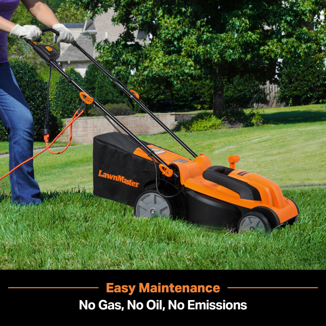 15" Electric Corded Lawn Mower, 11AMP Push Mower, Lightweight & Efficient for Small Lawns