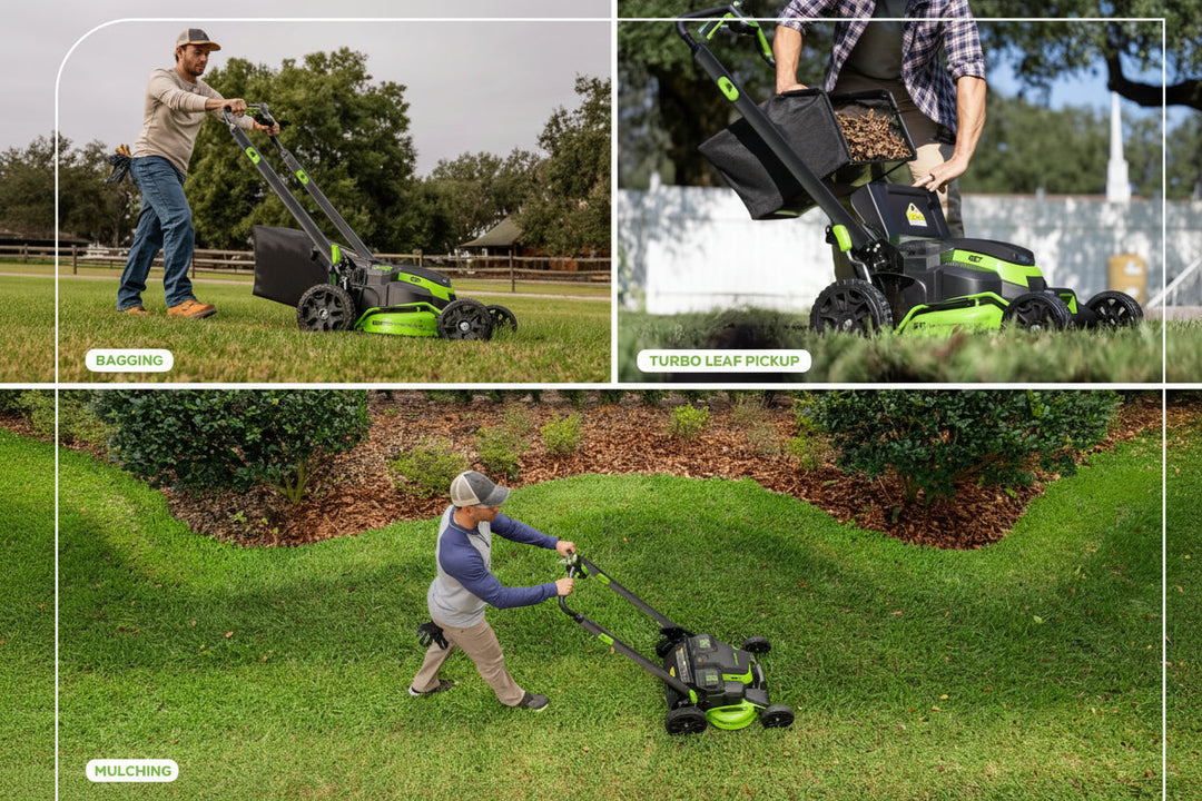 80V 25" Cordless Lawn Mower, Brushless Self-Propelled Electric Mower, 5.0Ah Battery & Charger Included